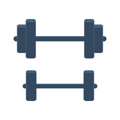 Dumbbell icon isolated on white