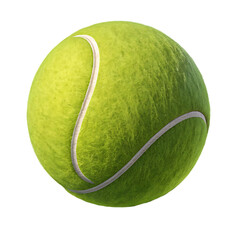 Isolated ultra realistic tennis ball close up isolated detailed texture