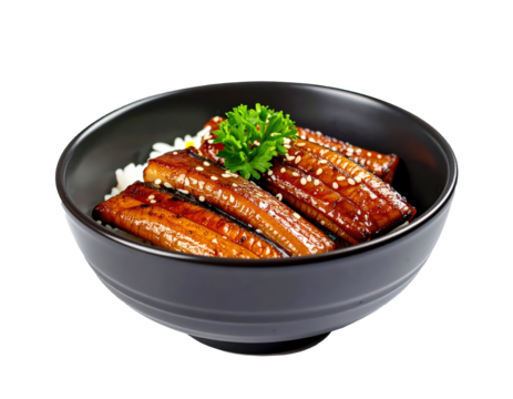 器に盛られたうなぎ丼