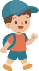 Kindergarten Boy with Hat Student At School