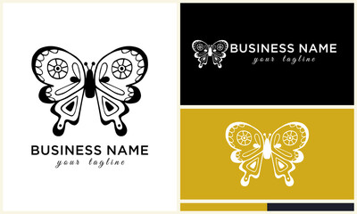 Ornate Butterfly Logo Design.