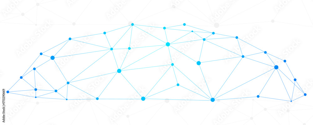 Poster plexus technology futuristic network connecting dots and lines