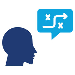 Communication Strategy Mixed color icon