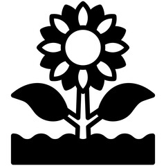 Sunflower Icon Mini Illustration Icon. Use For Modern Concept, Print, Ui, Ux Kit, Web And App Development. Vector Related To Office, Education, Examination And More
