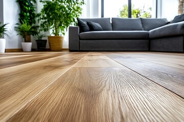 Wooden floor in living room