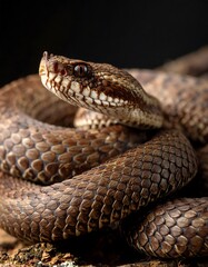 Fototapeta premium Close-up coiled viper