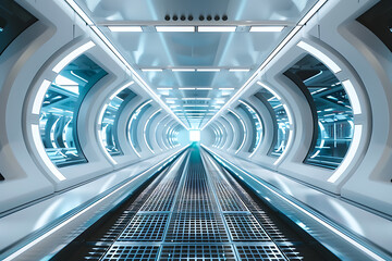 Fototapeta premium 近代的な製造現場の生産ラインクローズアップ（無人・清潔感）