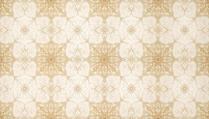 Fototapeta premium Delicate, repeating beige and cream floral pattern