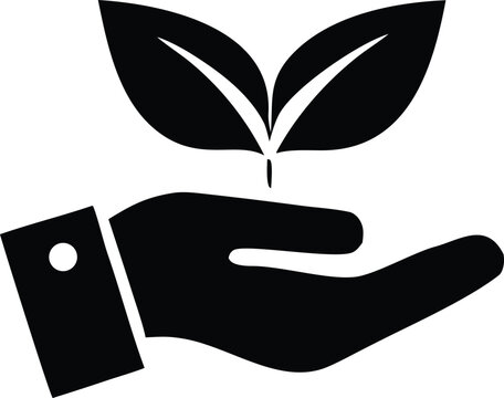 Nurturing green growth a hand holding a sprout symbolizing sustainability eco-friendly development business startup