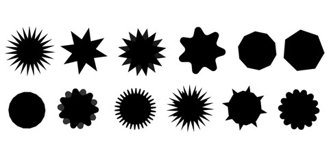 Colorful maple leaf icons with autumn paint splash design for a set of decorative vector illustrations. hand drawn doodle chat balloon shapes. Organic shape, Cute color forms design. Doodle kid brush 