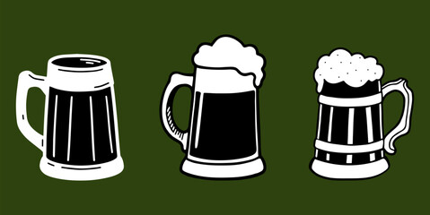 Beer mugs with foam set