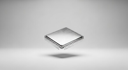 Abstract metallic chip on a blank surface ideal for high tech business advertisements