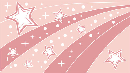 Dreamy Pink Star Pattern Background with Sparkles