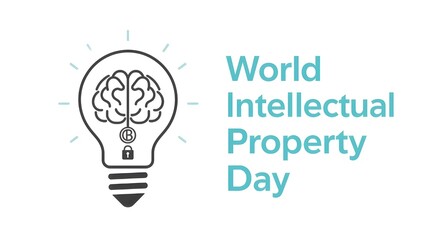 Vector illustration concept of World Intellectual Property Day, 26 April.