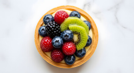Gourmet Fruit Tart with Fresh Berries