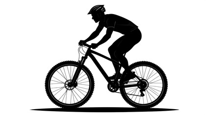 Obraz premium Silhouette of cyclist (1)