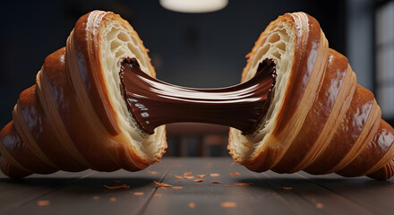 Decadent Molten Chocolate Croissant
