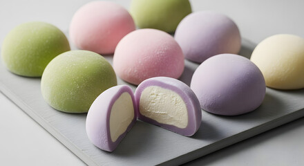 Minimalist Mochi Ice Cream Arrangement
