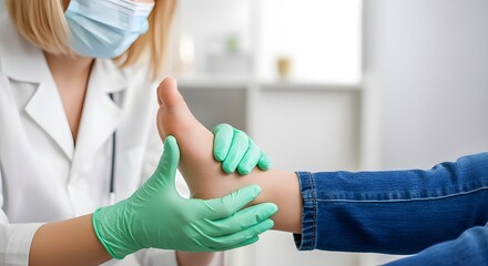 Doctor Examining Patient's Foot | Podiatrist Care for Foot Health and Wellness
