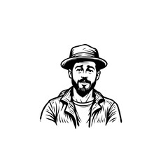 Stylish man wearing hat and jacket, a captivating portrait showcasing confident man, elegant