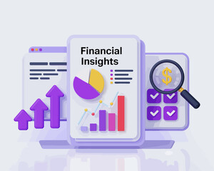 An insightful financial report featuring graphs and charts, designed to convey essential data and trends for business analysis and strategic planning in an engaging format.