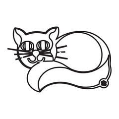 Stylized Cat Drawing