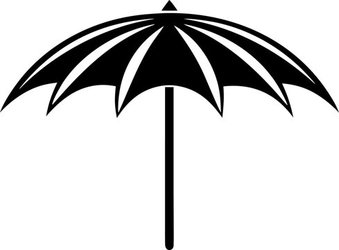 Elegant Tamil Nadu Palm Leaf Umbrella Silhouette Vector