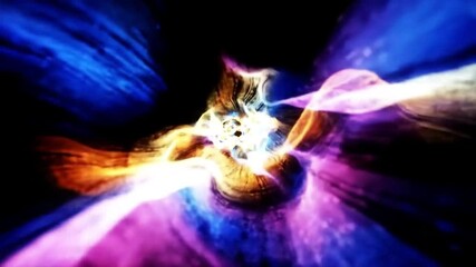 Dynamic abstract background illustrating a breathtaking voyage through an ethereal galaxy, with glowing particles and a sense of infinite motion and speed