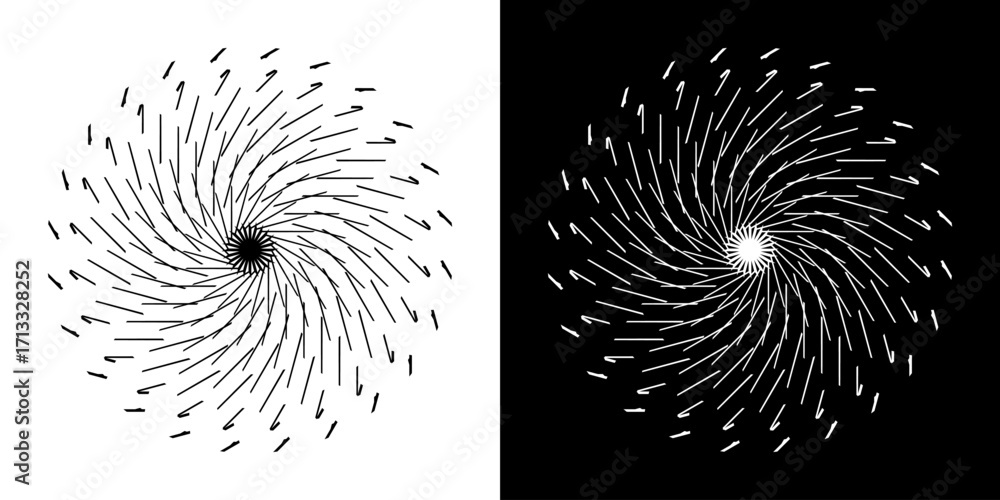 Poster abstract background with abstract line pattern in circles. spiral art design as a logo or icon. a bl