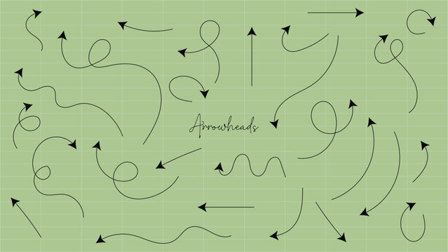 Arrowheads Collection - Diverse Cursive Arrows