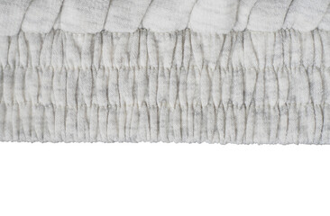 white fabric crumpled border texture