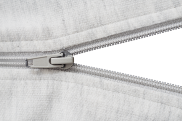 white open zipper for fashion background