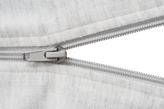 white open zipper for fashion background