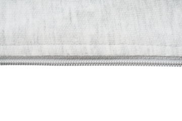 white zipper border isolated