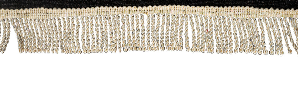 gold fringe border decorative isolated