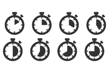 stop watch sign, Set of stopwatch icon, Set of sports stopwatch icons showing time, stopwatch, set of stopwatch, icon of stop watch