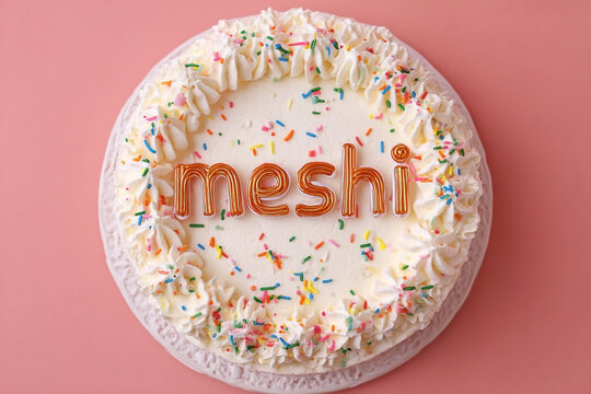 Celebratory cake featuring creamy frosting and colorful sprinkles for festive occasions