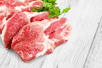 Tasty fresh raw Meat piece on the desk