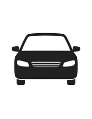 Simple black car icon