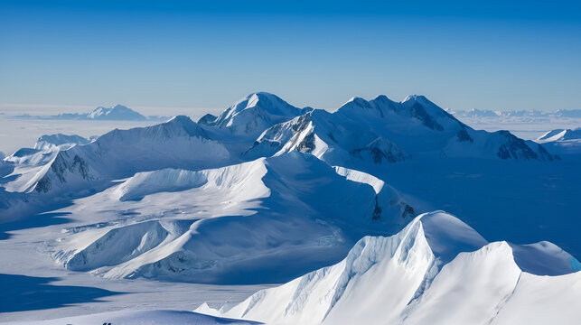 Mt Vinson, Sentinel Range, Ellsworth Mountains, Antarctica - Powered by Adobe