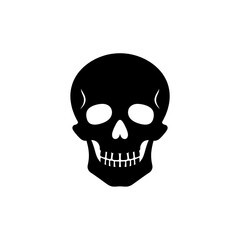Simple black skull graphic