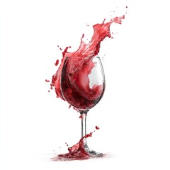 Red wine splashing from a glass (2)