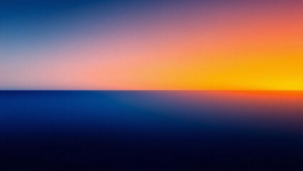 Fototapeta premium Pixelated sunset over the ocean with vibrant orange and blue colors