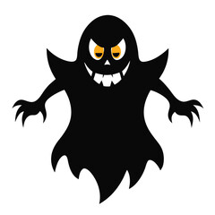 Ghost Character Line Art Vector Illustration