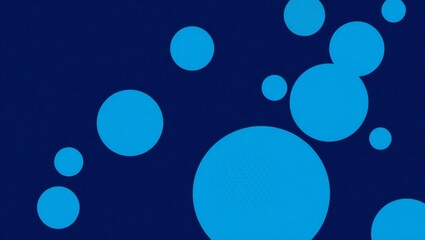 Abstract pattern of glowing blue circles on a dark blue background