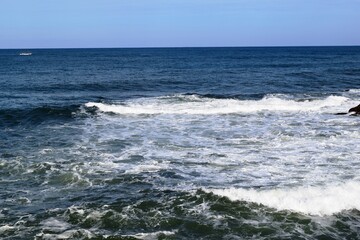 日本海の荒波 山形県庄内海岸