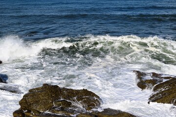 日本海の荒波 山形県庄内海岸