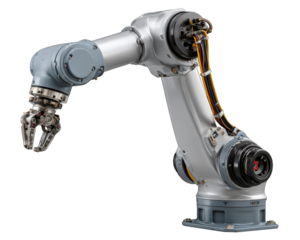 Modern industrial robot arm for factory manufacturing. powerful machine showing automation technology with precision for future of assembly line and industry