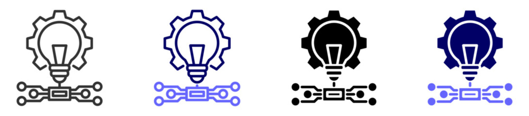 Technology  color icon sheet