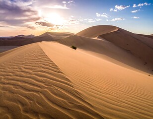 Desert dunes at sunrise